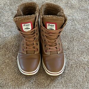 Pajar Boots Men Size 10 Trooper Shoes Brown Leather Waterproof Winter Snow